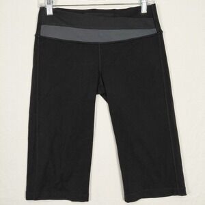 Lululemon Women's Size 8 Astro Wunder Under Crop Leggings Black/Gray Run Yoga